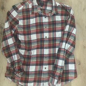 J. Crew Red and Green Plaid Casual Shirt